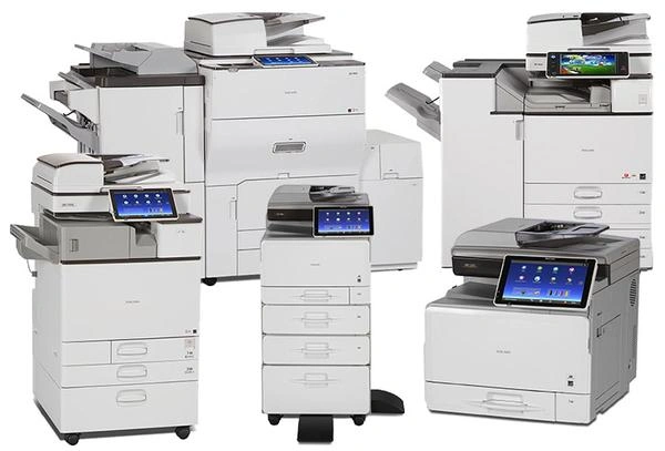 Fleet of Ricoh multifunction business copiers for lease in Kansas City and the Jackson County service area